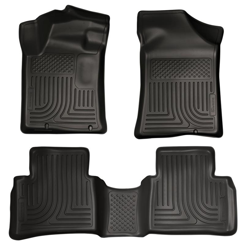 Nissan Altima Floor Liners - Front + Rear - Husky Liners - WeatherBeater - Black - `13-`27